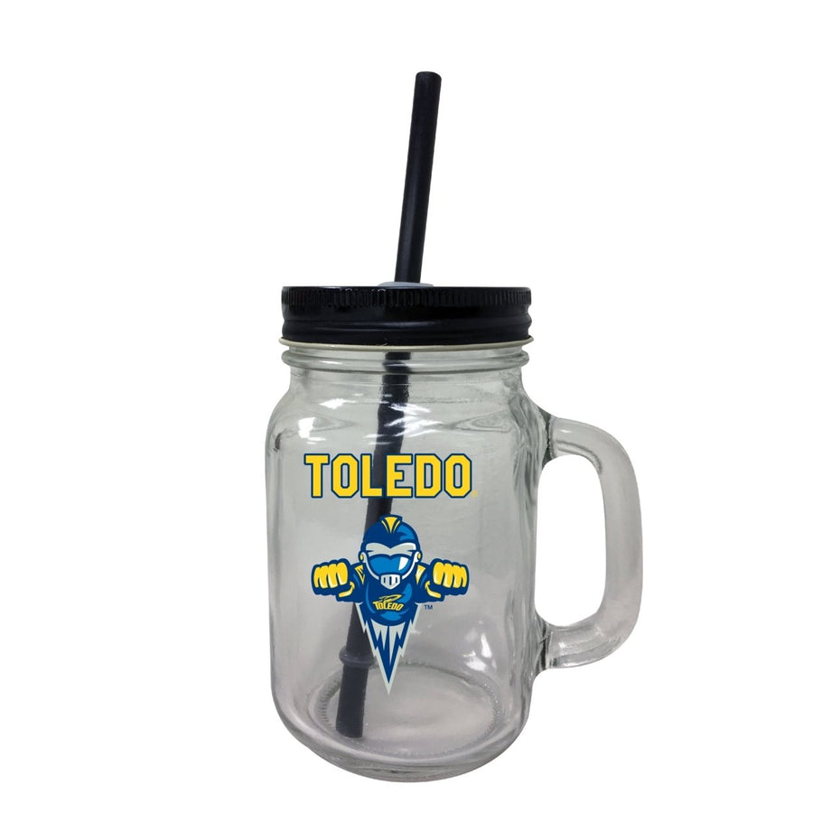 University of Toledo Rockets Mason Jar Glass 2-Pack Image 1