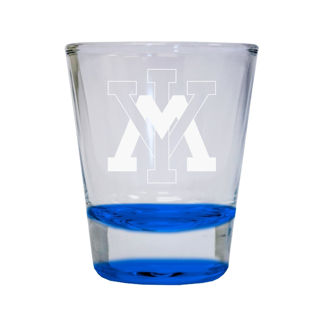 NCAA VMI Keydets Collectors 2oz Laser-Engraved Spirit Shot Glass Blue Image 1