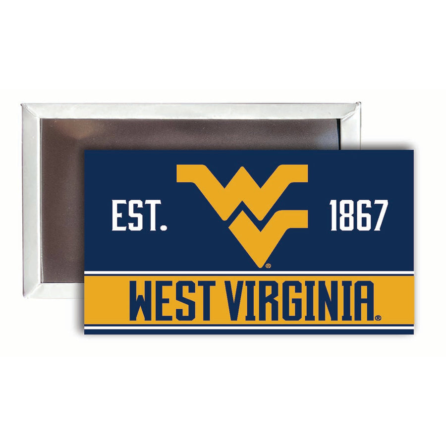 West Virginia Mountaineers 2x3-Inch NCAA Vibrant Collegiate Fridge Magnet - Multi-Surface Team Pride Accessory 4-Pack Image 1