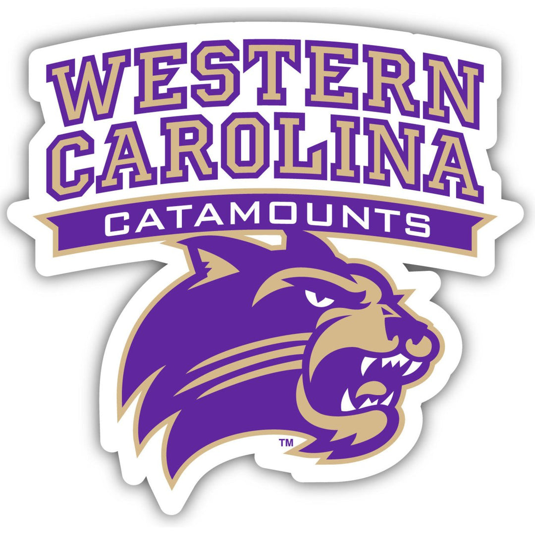 Western Carolina University 12-Inch on one of its sides NCAA Durable School Spirit Vinyl Decal Sticker Image 1