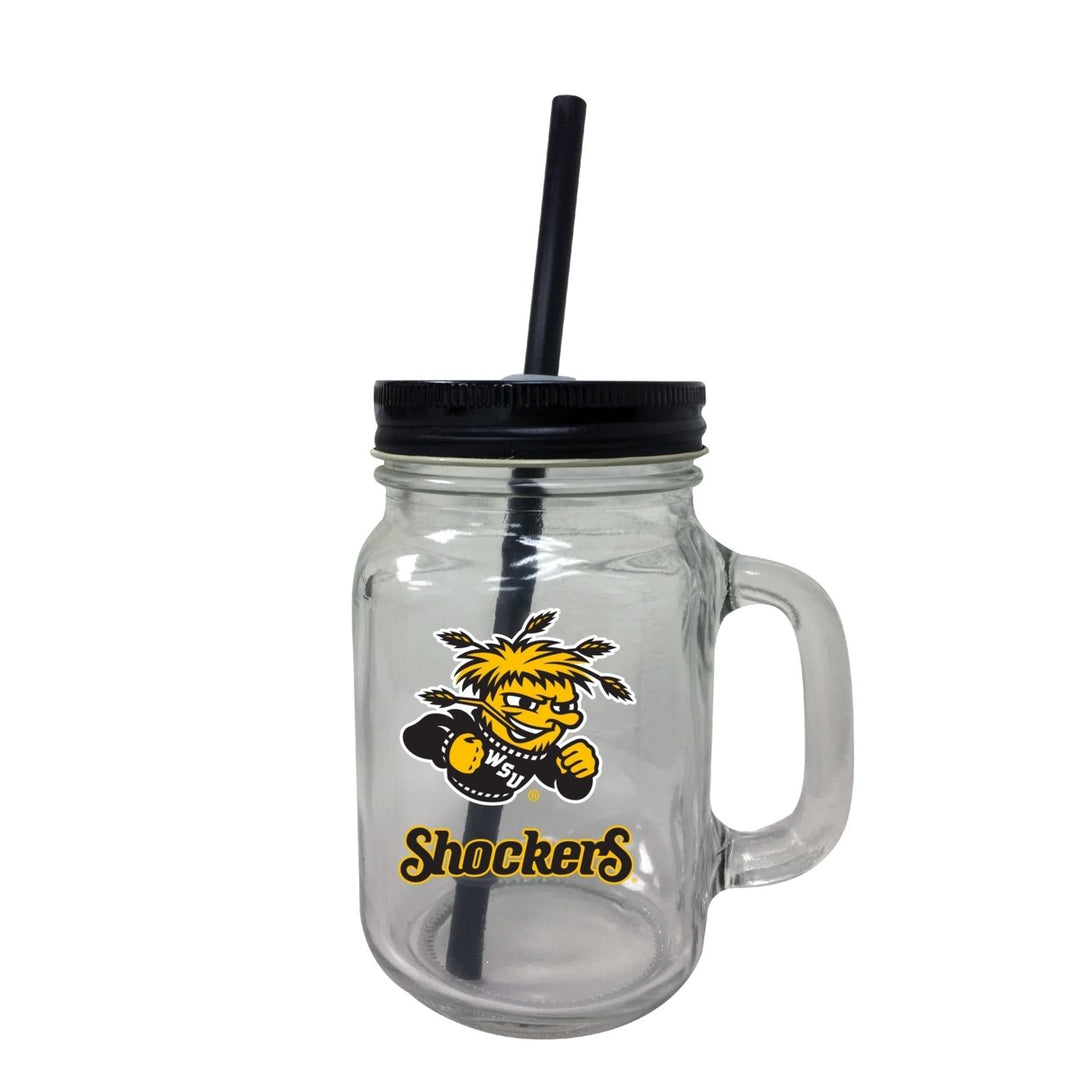 Wichita State Shockers Mason Jar Glass 2-Pack Image 1