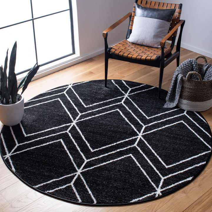 SAFAVIEH Adirondack Collection ADR241Z Black / Ivory Rug Image 8