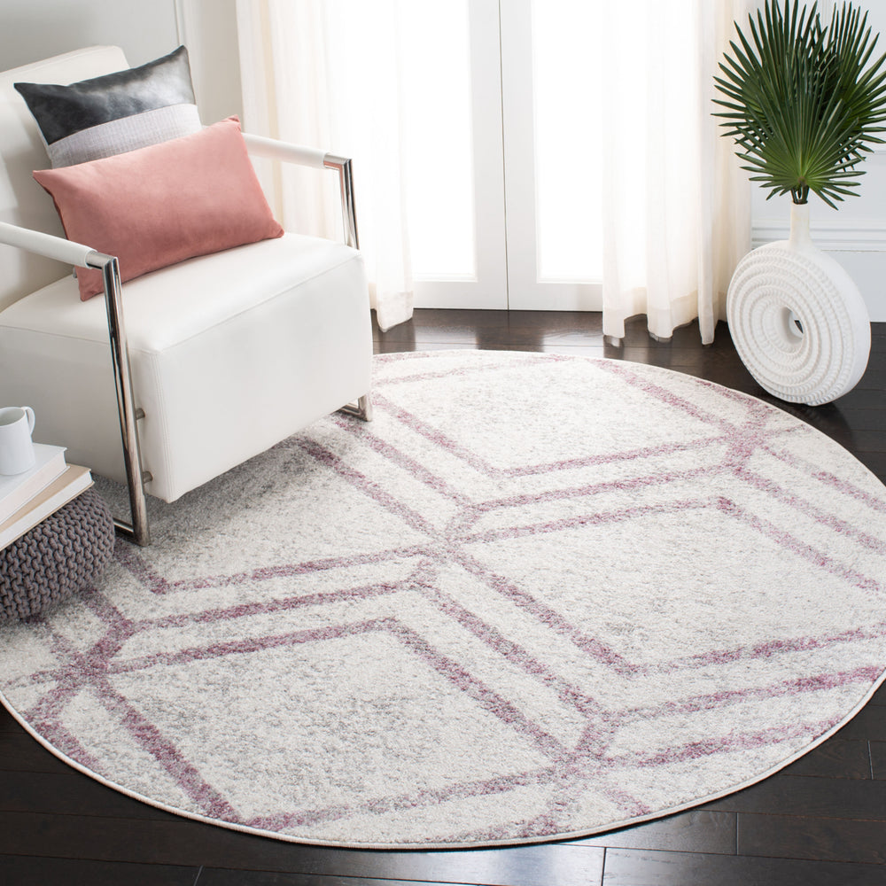 SAFAVIEH Adirondack Collection ADR253C Ivory / Plum Rug Image 2