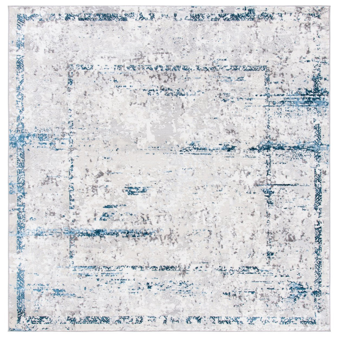 SAFAVIEH Amelia Collection ALA207G Grey / Blue Rug Image 1