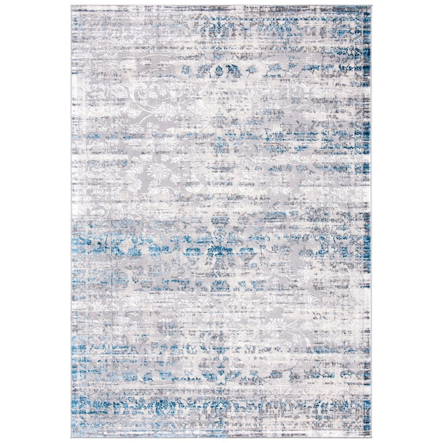 SAFAVIEH Amelia Collection ALA217F Grey / Blue Rug Image 1