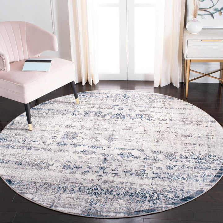 SAFAVIEH Amelia Collection ALA217F Grey / Blue Rug Image 2