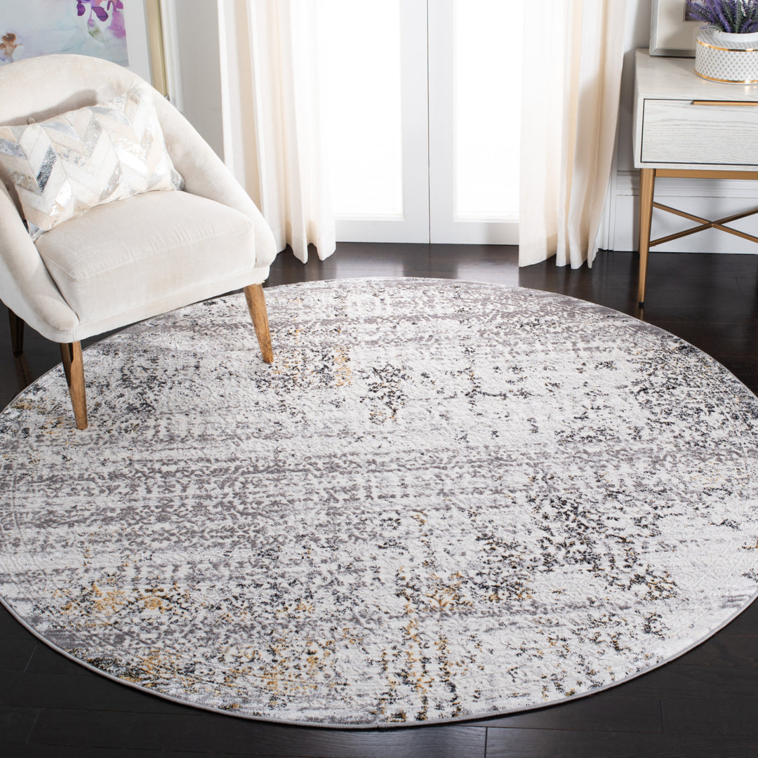 SAFAVIEH Amelia Collection ALA239F Grey / Ivory Rug Image 2