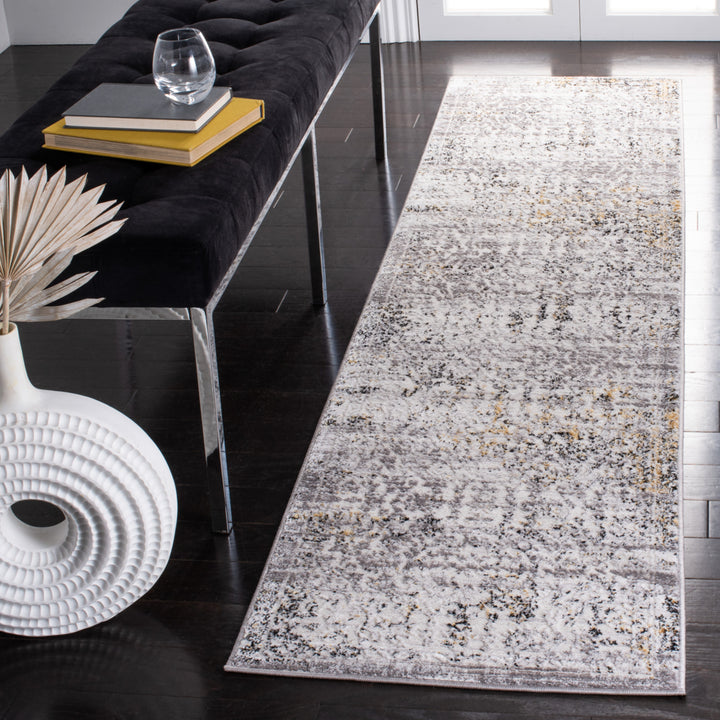 SAFAVIEH Amelia Collection ALA239F Grey / Ivory Rug Image 3