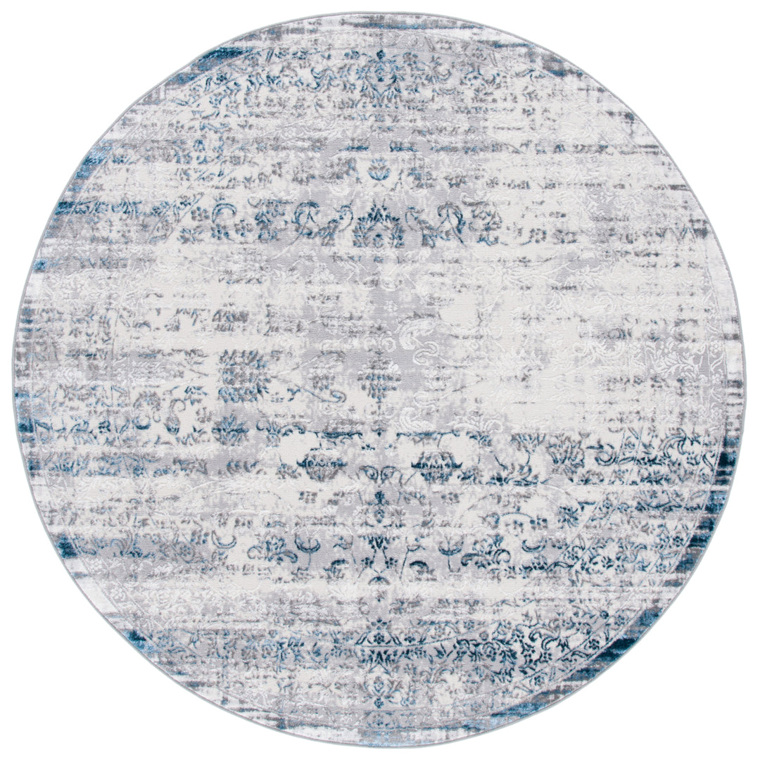 SAFAVIEH Amelia Collection ALA217F Grey / Blue Rug Image 4