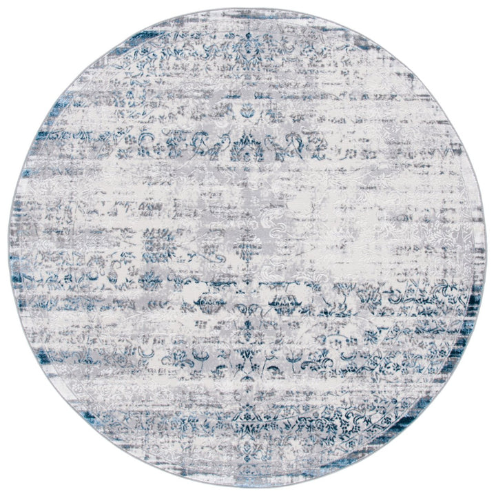 SAFAVIEH Amelia Collection ALA217F Grey / Blue Rug Image 1