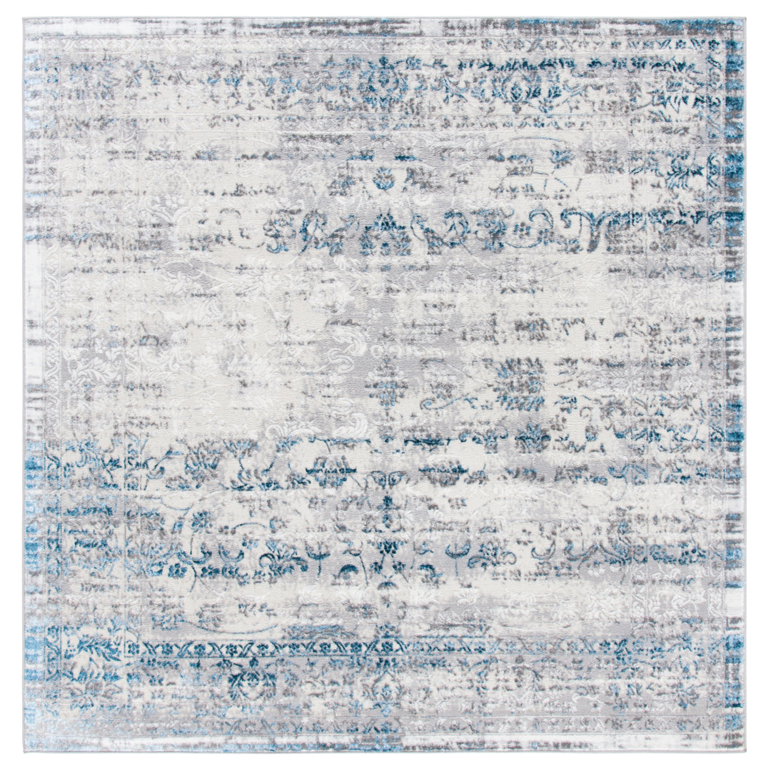 SAFAVIEH Amelia Collection ALA217F Grey / Blue Rug Image 6