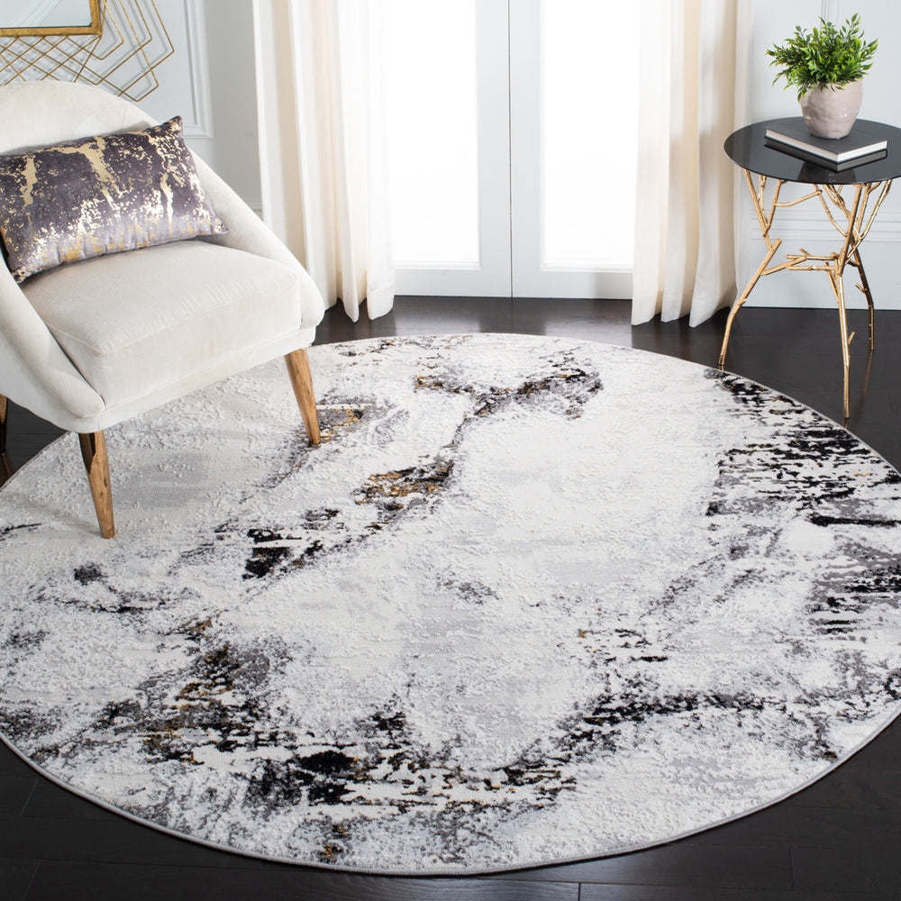 SAFAVIEH Amelia Collection ALA232F Grey / Gold Rug Image 2