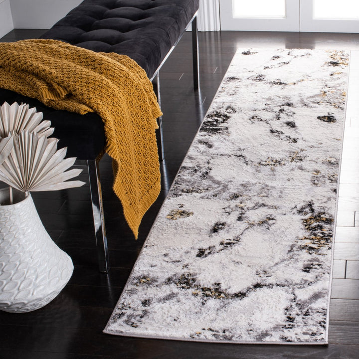 SAFAVIEH Amelia Collection ALA232F Grey / Gold Rug Image 3