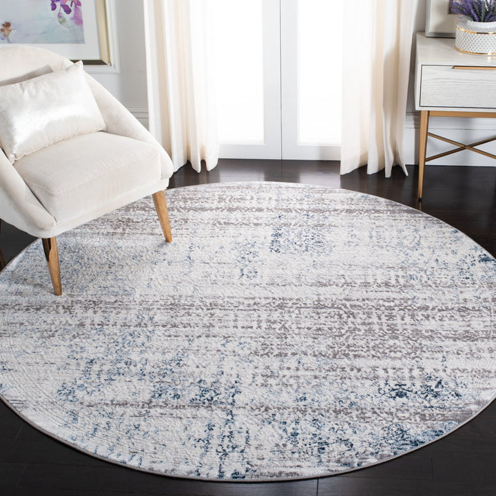 SAFAVIEH Amelia Collection ALA239G Grey / Blue Rug Image 2