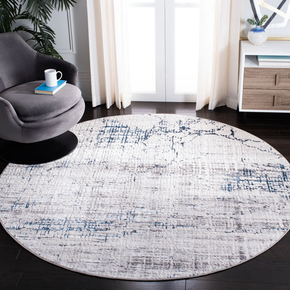 SAFAVIEH Amelia Collection ALA248G Grey / Blue Rug Image 2