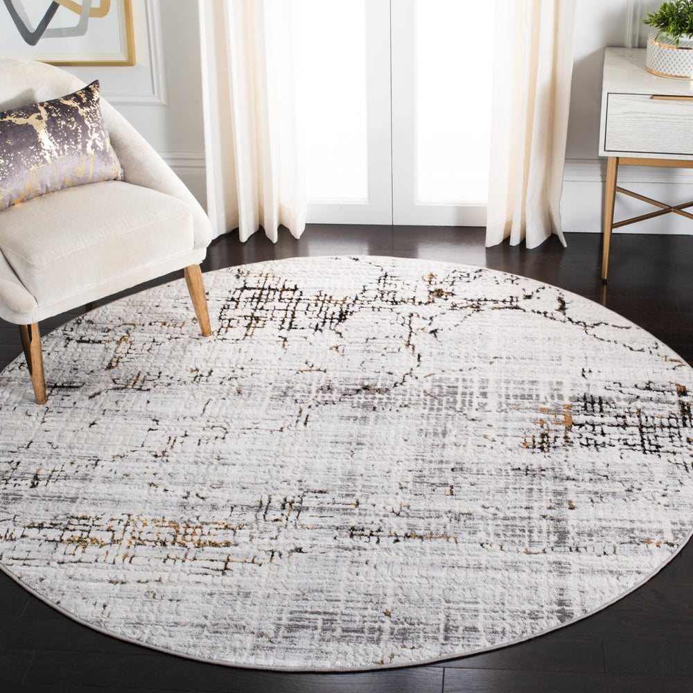 SAFAVIEH Amelia Collection ALA248F Grey / Gold Rug Image 2