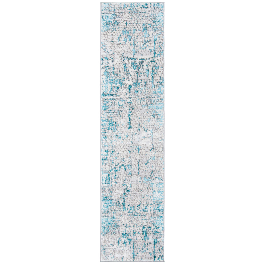 SAFAVIEH Amelia Collection ALA254H Grey / Turquoise Rug Image 5