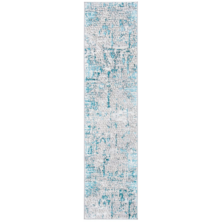 SAFAVIEH Amelia Collection ALA254H Grey / Turquoise Rug Image 1