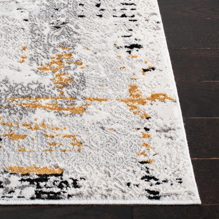 SAFAVIEH Amelia Collection ALA271F Grey / Gold Rug Image 6