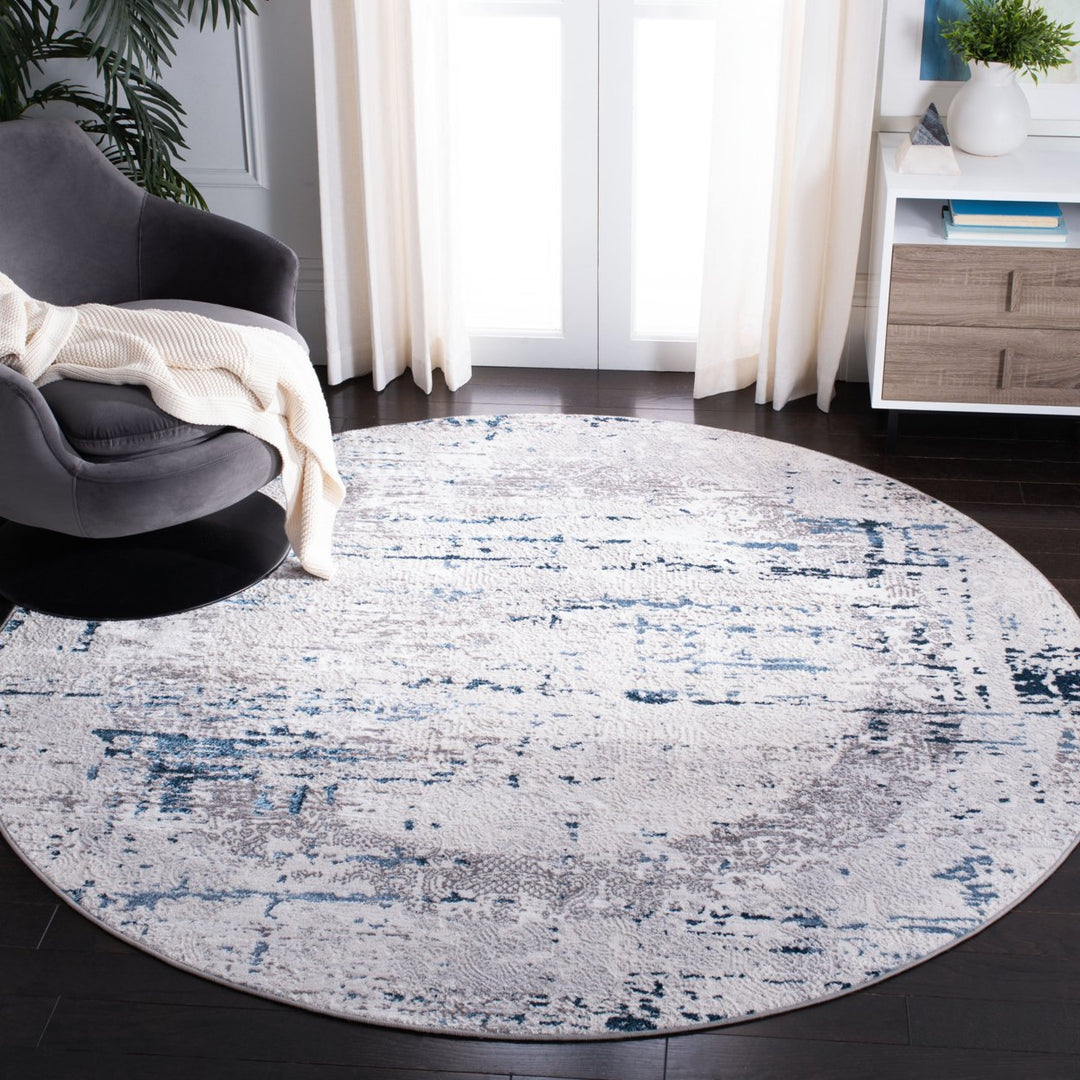 SAFAVIEH Amelia Collection ALA271G Grey / Blue Rug Image 2