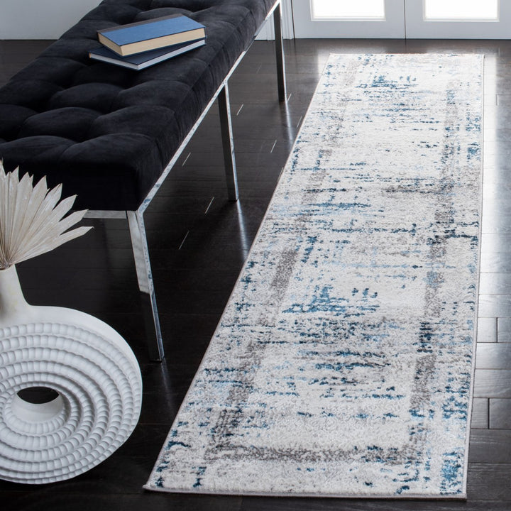 SAFAVIEH Amelia Collection ALA271G Grey / Blue Rug Image 3