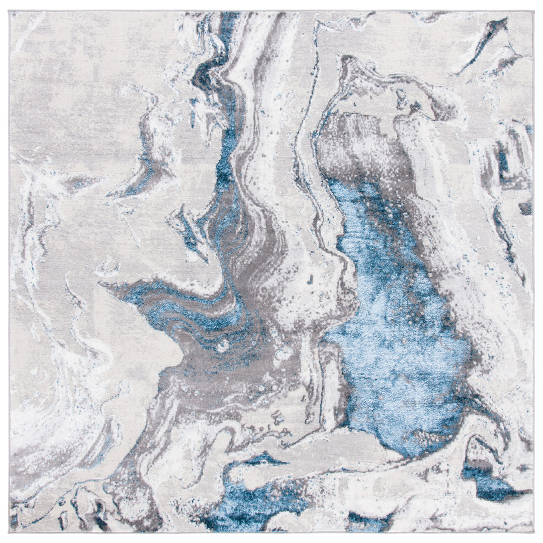 SAFAVIEH Amelia Collection ALA277F Grey / Blue Rug Image 7