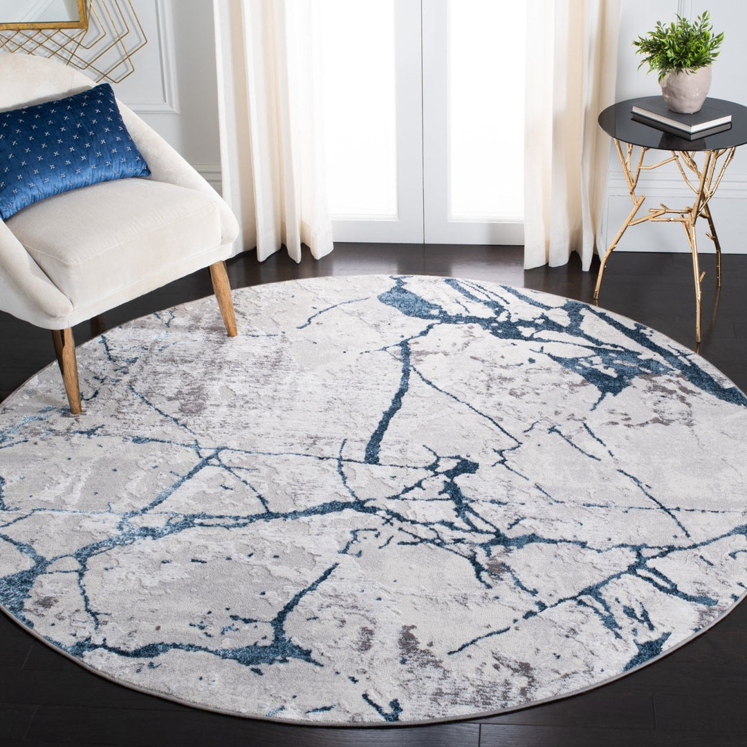 SAFAVIEH Amelia Collection ALA293F Grey / Blue Rug Image 9