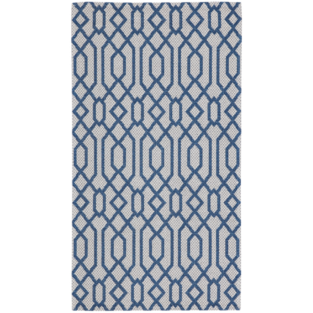 SAFAVIEH Augustine Collection AGT421M Navy/Light Grey Rug Image 1