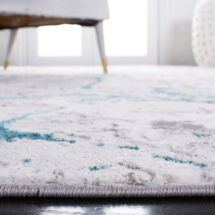 SAFAVIEH Amelia Collection ALA293H Grey / Aqua Rug Image 8