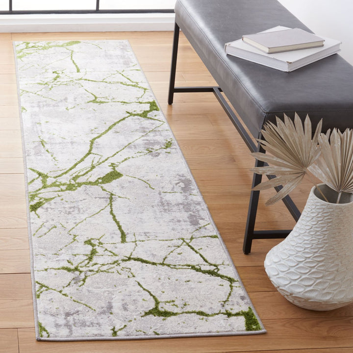 SAFAVIEH Amelia Collection ALA293J Grey / Green Rug Image 3