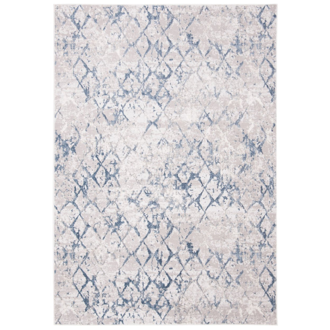 SAFAVIEH Amelia Collection ALA783G Light Grey / Blue Rug Image 1