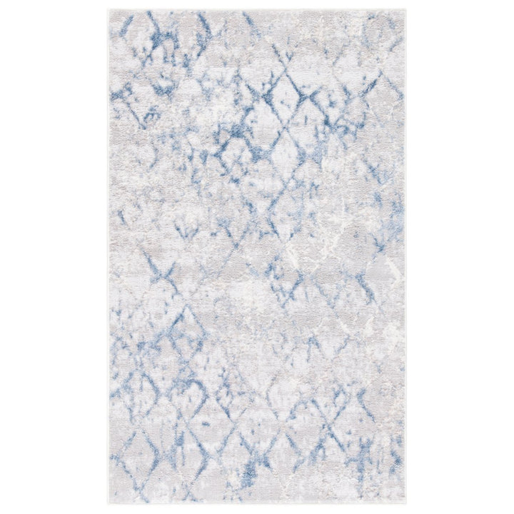 SAFAVIEH Amelia Collection ALA783G Light Grey / Blue Rug Image 1