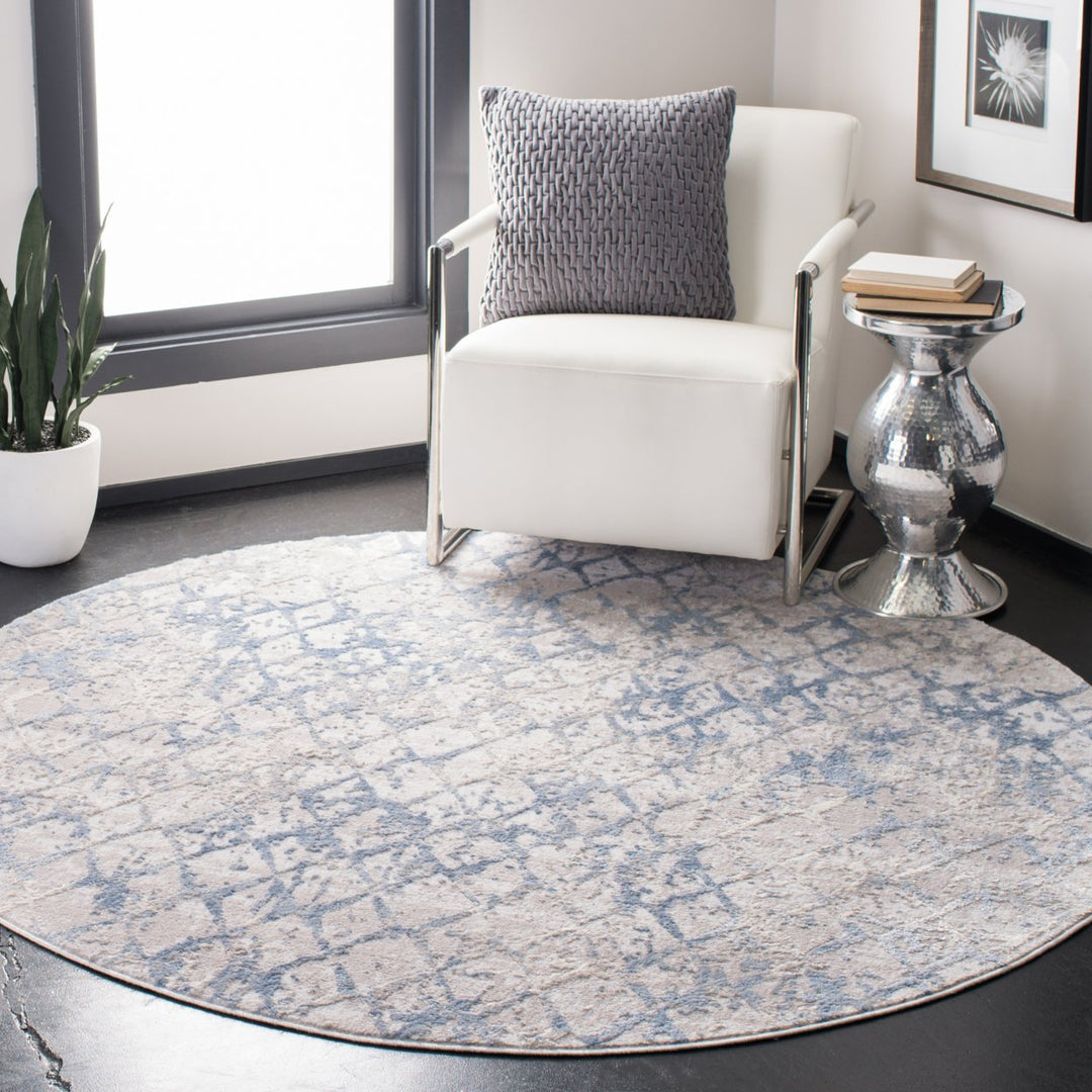 SAFAVIEH Amelia Collection ALA783G Light Grey / Blue Rug Image 10