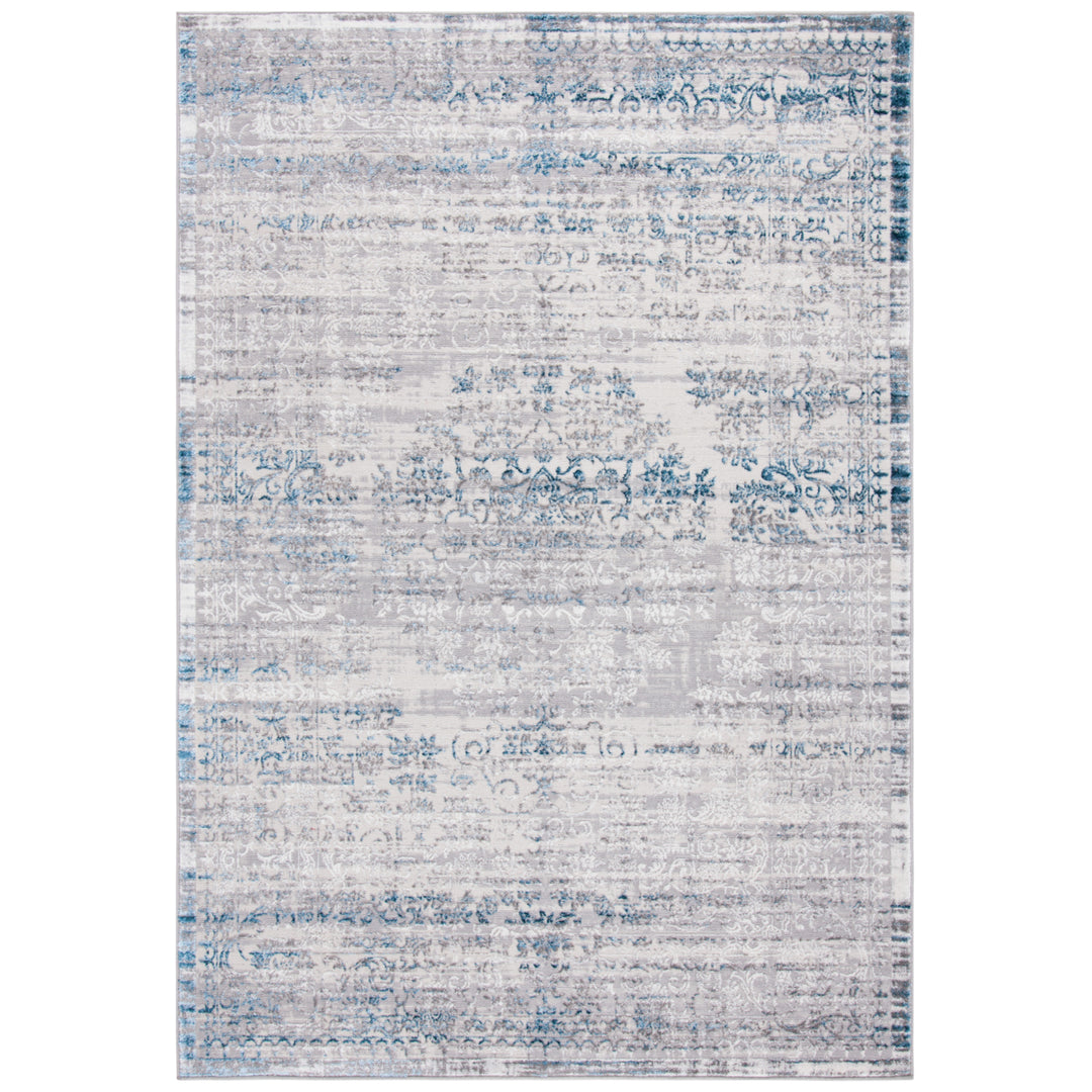 SAFAVIEH Amelia Collection ALA298F Grey / Blue Rug Image 1