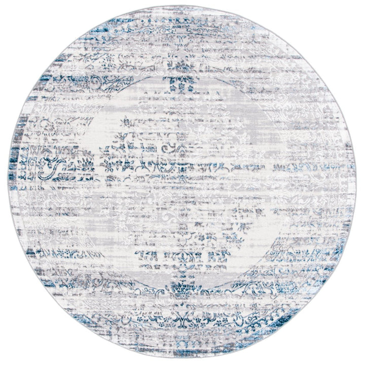 SAFAVIEH Amelia Collection ALA298F Grey / Blue Rug Image 4