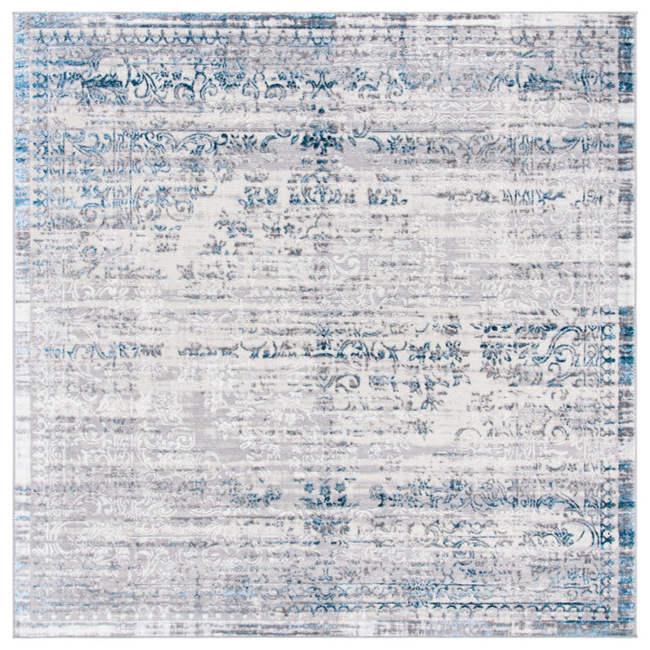 SAFAVIEH Amelia Collection ALA298F Grey / Blue Rug Image 6