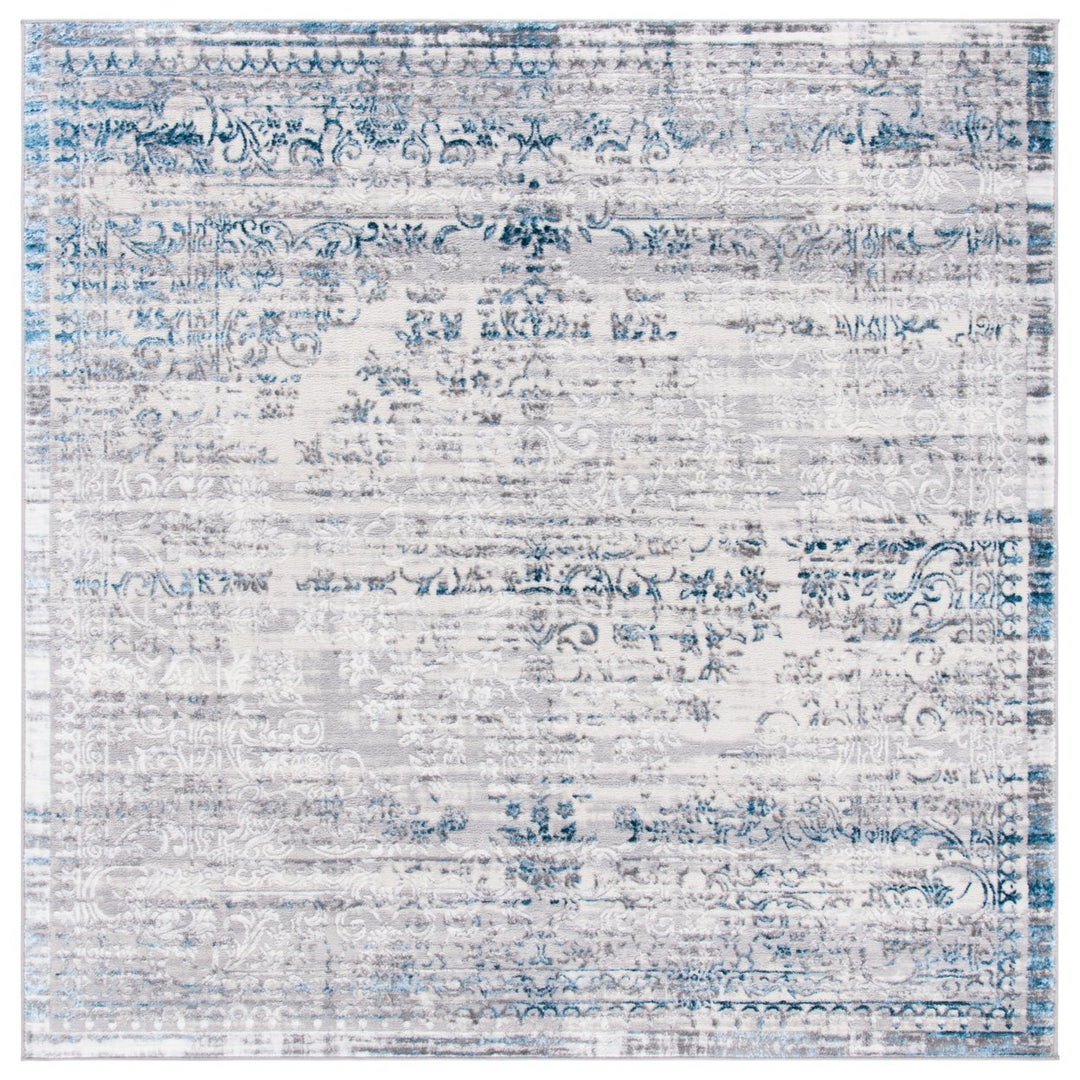 SAFAVIEH Amelia Collection ALA298F Grey / Blue Rug Image 1