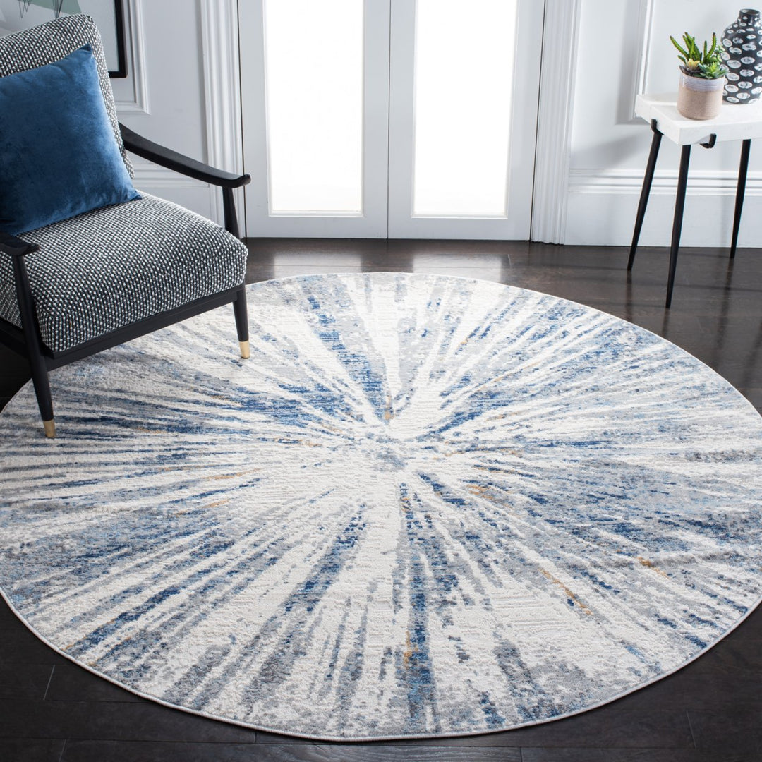 SAFAVIEH Amelia Collection ALA449F Grey / Blue Rug Image 2