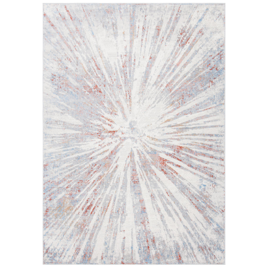 SAFAVIEH Amelia Collection ALA449G Grey / Rust Rug Image 1