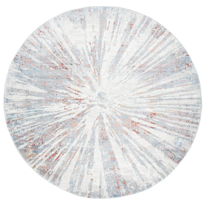 SAFAVIEH Amelia Collection ALA449G Grey / Rust Rug Image 4