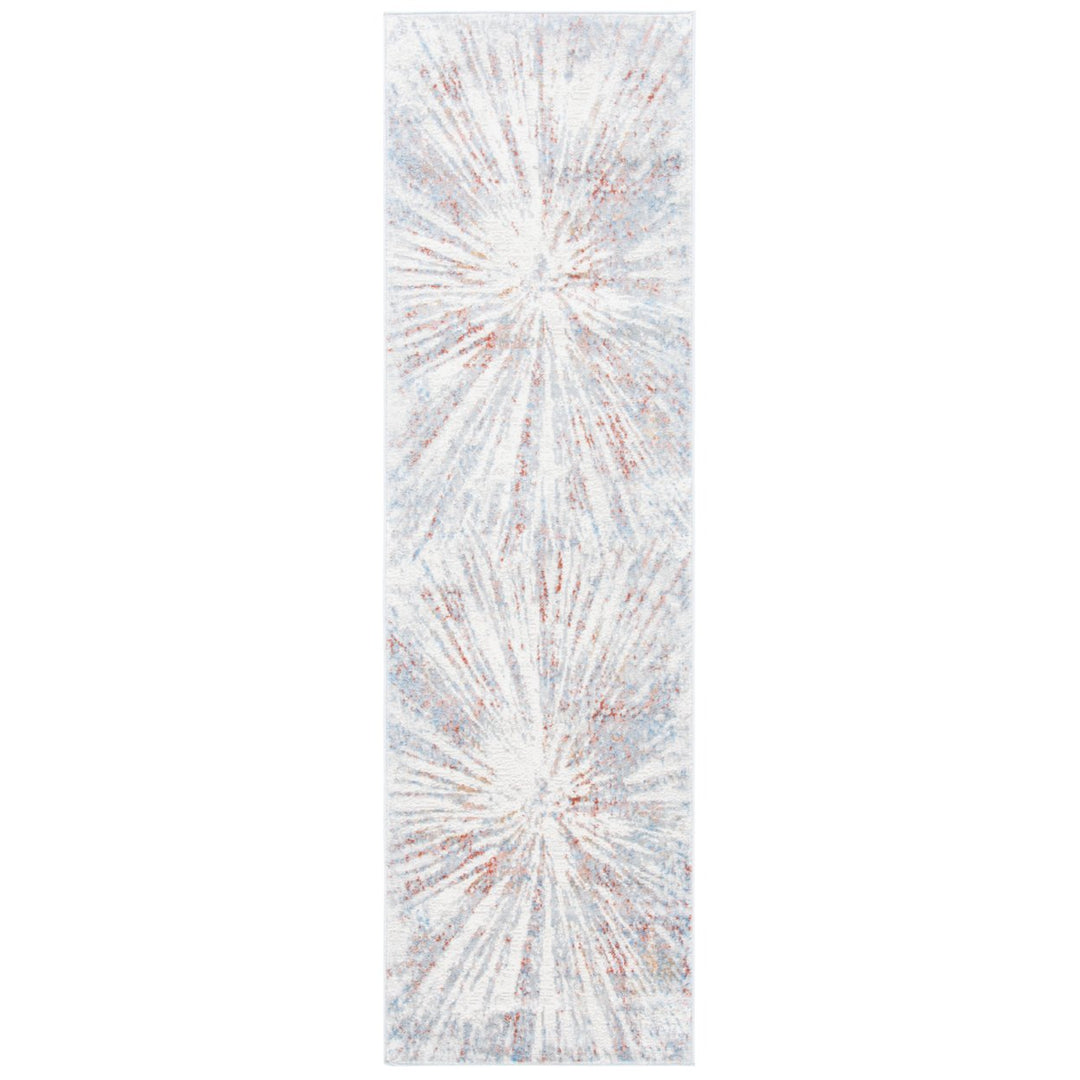 SAFAVIEH Amelia Collection ALA449G Grey / Rust Rug Image 1