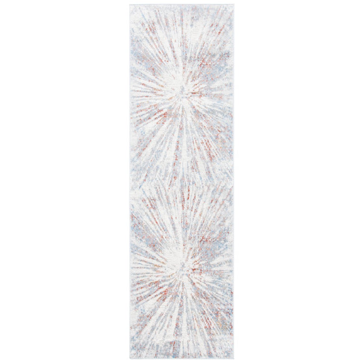 SAFAVIEH Amelia Collection ALA449G Grey / Rust Rug Image 1