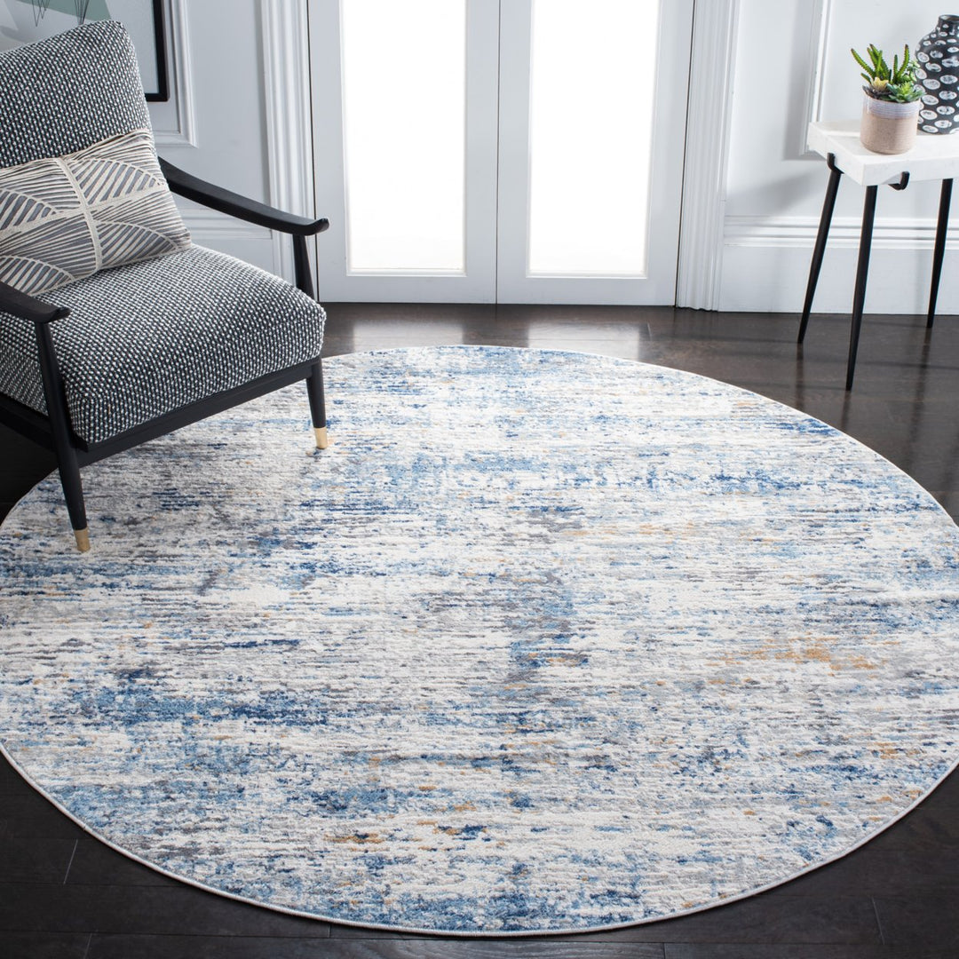 SAFAVIEH Amelia Collection ALA487A Ivory / Blue Rug Image 2