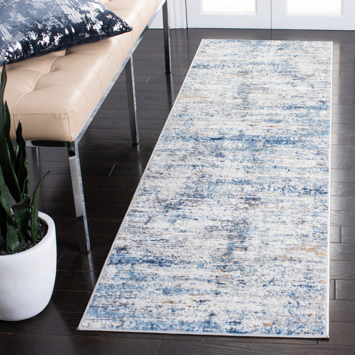 SAFAVIEH Amelia Collection ALA487A Ivory / Blue Rug Image 3