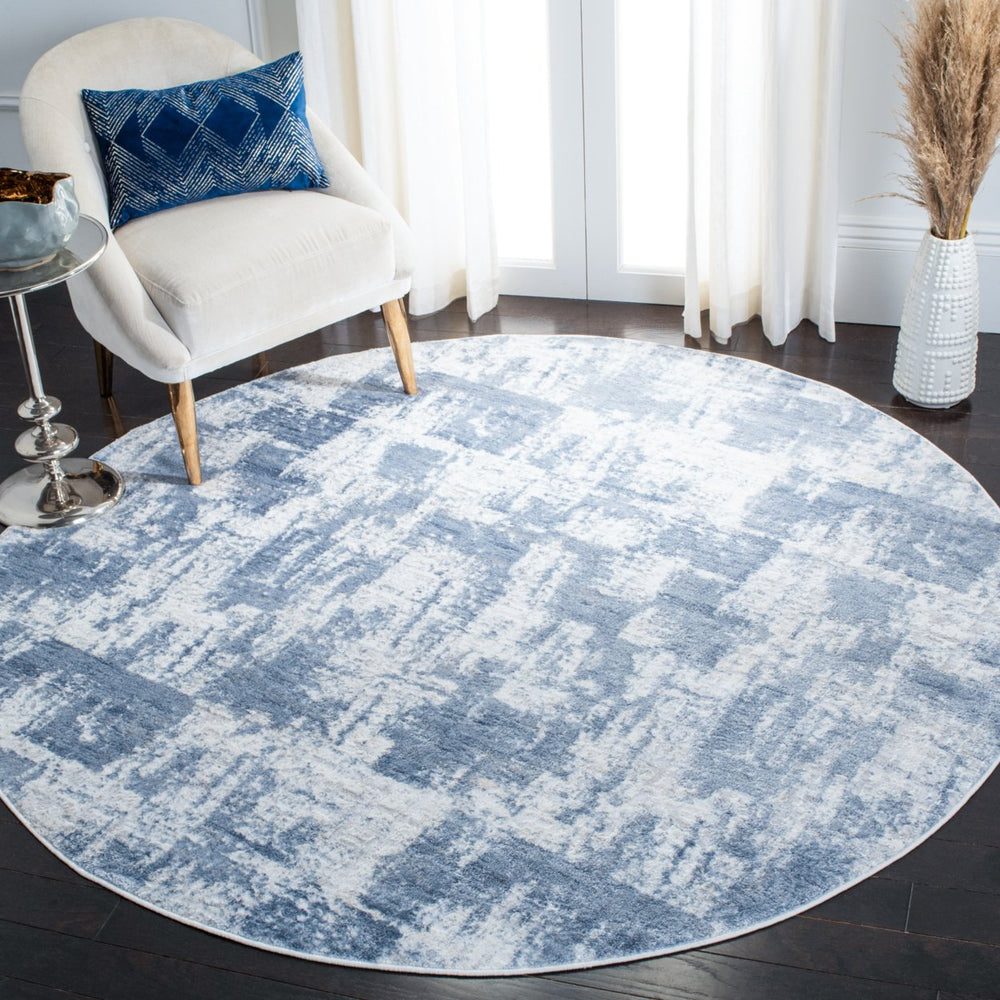 SAFAVIEH Amelia Collection ALA786A Ivory / Blue Rug Image 2