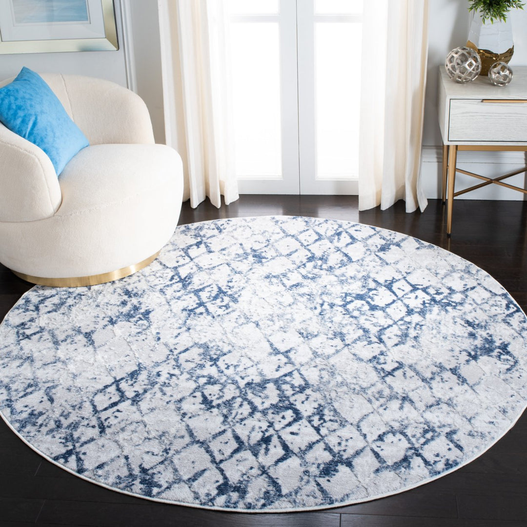 SAFAVIEH Amelia Collection ALA783H Grey / Navy Rug Image 2