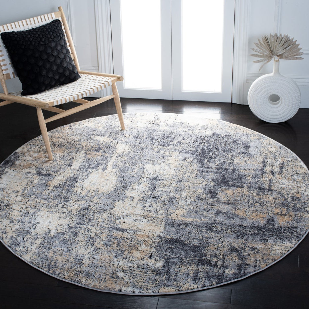 SAFAVIEH Amelia Collection ALA777H Grey / Gold Rug Image 2