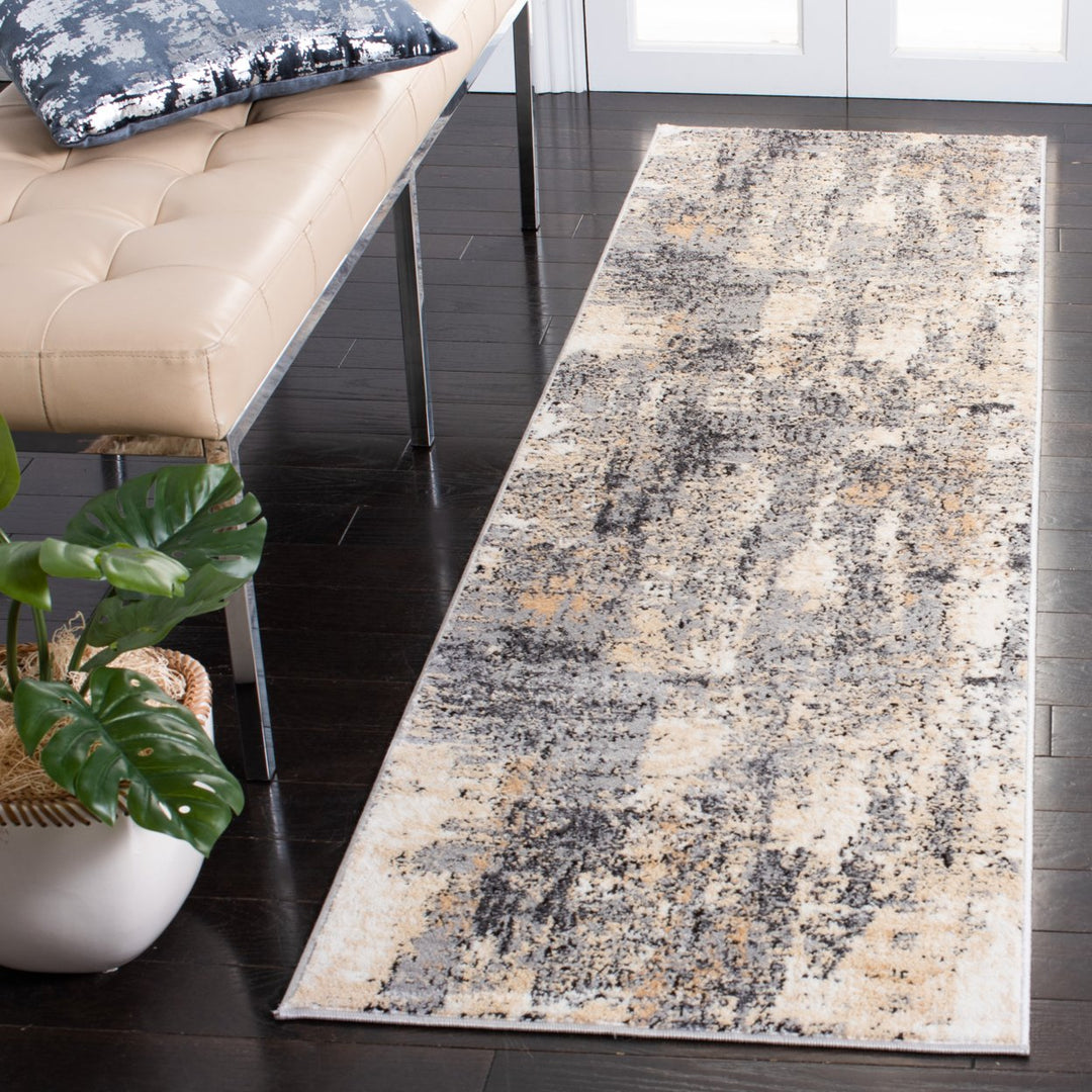 SAFAVIEH Amelia Collection ALA777H Grey / Gold Rug Image 3