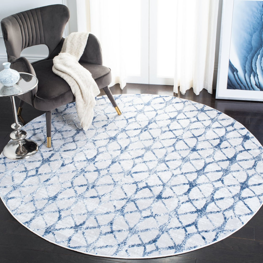 SAFAVIEH Amelia Collection ALA792G Grey / Navy Rug Image 2