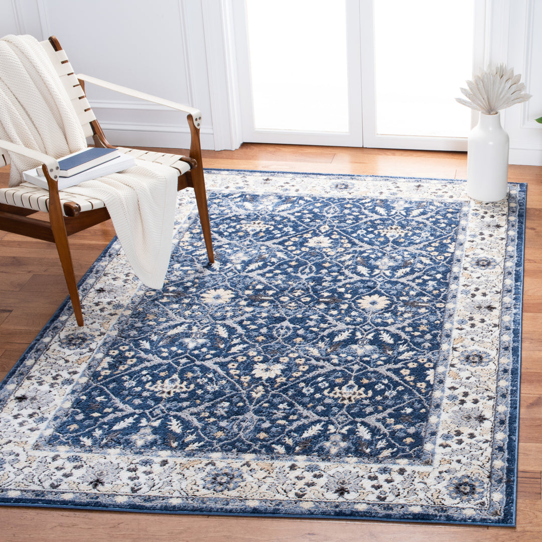 SAFAVIEH Amelia Collection ALA793N Navy / Ivory Rug Image 1